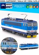 LOKOMOTYWA ELEKTRYCZNA SKODA CD MODEL KARTONOWY SKALA 1:87 ModelUNIT