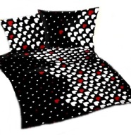 pościel z satyny 200x200 + 2x50x60 + 1x40x40 zamek S 55 Zaczarowane serca