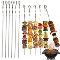 SZPIKULCE DO SZASZŁYKÓW SZAMPURY DO OGNISKA DO GRILLA METALOWE 50CM X6 BBQ