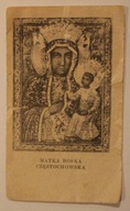 STARY OBRAZEK - MATKA BOSKA CZĘSTOCHOWSKA - Z TYŁU OBSZERNY OPIS