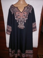 Sukienka Shein 48 50 na wesele elegancka czarna orientalna prosta