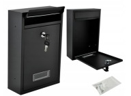 SKRZYNKA NA LISTY POCZTOWA GAZETY POCZTĘ DUŻA A4 LISTOWA DO DOMU CZARNA