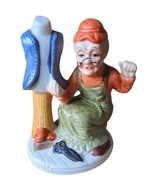 PIĘKNA SOLIDNA PORCELANOWA RĘCZNIE MALOWANA FIGURA STAREJ KRAWCOWEJ_VINTAGE