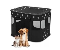 ALLSOPETS Składany kojec dla psów i kotów, klatka dla psa i kota rozm. XL