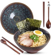 2 x Miski na Ramen 1200 ml + ŁYŻKI I PAŁECZKI DO RAMENU ZESTAW