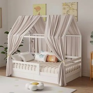 Baldachim do łóżka HOTUT 2-częściowy 270cm x 67cm beżowy DOSTAWA GRATIS