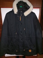 Kurtka zimowa Bonprix 50 52 przejściówka czarna parka jak nowa