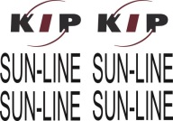 Zestaw naklejek KIP Sunline na przyczepę kempingową