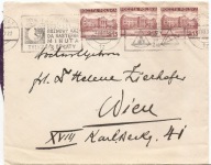 KATOWICE -WIEDEŃ -koperta -obieg 1937 rok znaczki