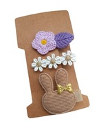 Zestaw spinek do włosów boho kwiatuszek listek stokrotka zajączek króliczek