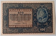 Banknot II RP 100 Marek Polskich 1919 rok IC Serja F