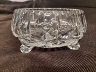 Polski kryształ śliczna miska na trzech nóżkach kryształowa żardiniera PRL