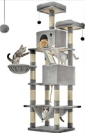 DRAPAK dla Kota XXL Duży Wielopoziomowy Legowisko 206 cm Jasnoszary Okazja