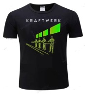 Kraftwerk t-shirt koszulka unisex zielona bawełna (dł.-71, cm szer.-52 cm)
