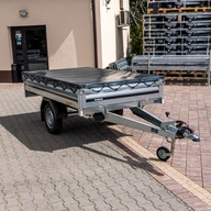 PRZYCZEPA SAMOCHODOWA z Plandeką Płaską Brenderup 3250SB DMC 750kg 250x142