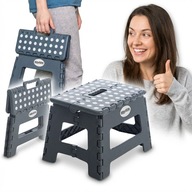 TABORET SKŁADANY STOŁEK PODEST ANTYPOŚLIZGOWY KUCHENNY EASYFORM SZARY 22CM