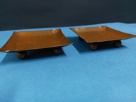 2 x stara emaliowana paterka design