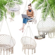 FOTEL WISZĄCY KRZESŁO BRAZYLIJSKIE BOCIANIE GNIAZDO HUŚTAWKA HAMAK BOHO