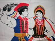 PRL stara nowa makatka CEPELIA strój ludowy KRAKOWIACY Kraków lata 70 /80