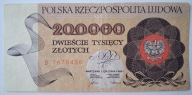 Banknot PRL 200000 200 000 zł 1989 rok SERIA: B