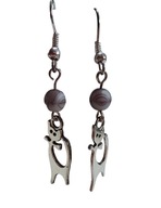 Kolczyki ręcznie wykonane wiszące hand made kotek