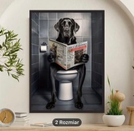 Plakat na płótnie z żyrafą humor WC łazienka 30x40 A3 bez ramy