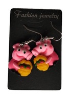 KOLCZYKI Z MODELINY ŚWINKA PEPPA Z BAJKI DZIECI