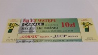 bilet GÓRNIK Łęczna - LECH Poznań 29.07.2000