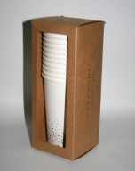 ZARA HOME KUBEK JEDNORAZOWY ZESTAW 12 SZTUK BIAŁE W ZŁOTE KROPECZKI