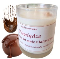 Ekologiczna świeca sojowa czekolada, wanilia karmel 150g handmade