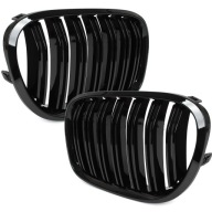 ATRAPA GRILL NERKI KRATKA do BMW 7 F01 F02 BLACK GLOSSY