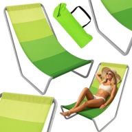 KRZESŁO PLAŻOWE METAL FOTEL OGRODOWY SKŁADANY LEKKI ROZKŁADANY TURYSTYCZNY