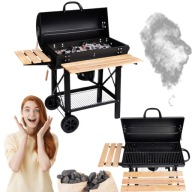 GRILL WĘGLOWY LEHMANN NEVADA DUŻY RUSZT 71CM POKRYWA POPIELNIK
