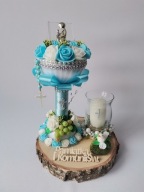 Pamiątka Pierwsza Komunia Święta Kielich Z Chłopcem W Szkle Na Drewnie