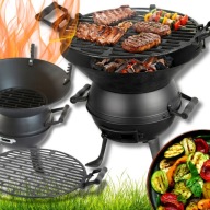 KOCIOŁEK ŻELIWNY RUSZT PALENISKO GRILL OGRODOWY PRZENOŚNY WĘGLOWY BECZKOWY