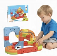 DLA DZIECKA ZESTAW 32 KLOCKI MAGIC LEVITATION TRAIN SAMODZIELNY MONTAŻ DIY