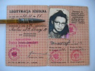 BOBREK-BYTOM LEGITYMACJA SZKOLNA ŚREDNIA SZKOŁA ZAWODOWA 1950