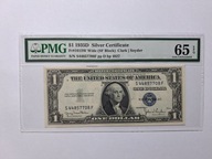 1 dolar 1935D USA silver certificate PMG 65 blok SF EPQ