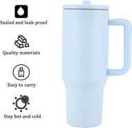 Kubek ze składaną słomką Uchwyt Podróżny Zimne Gorące napoje 1100ml