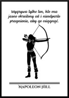 A2 PLAKAT MOTYWACYJNY OBRAZ PSYCHOLOGIA NAPOLEON HILL, WYGRYWA TYLKO TEN...