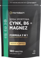 Cynk Magnez Witamina B6 B6 ZMA 180 Tabletek Horbaach 6 Miesięcy