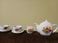 SERWIS DO KAWY DLA LALEK PORCELANOWY KUBUŚ PUCHATEK PORCELANA VINTAGE