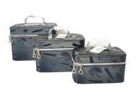 Kuferek kosmetyczka 23x17x15cm czarna oczy 1szt