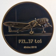 Medal PZL Łoś Mielec 2012 A. Sikorsky Company mosiądz 60x3,2 mm, 89 g
