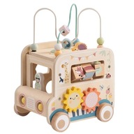 Drewniana kostka aktywności safari samochód terenowy edukacyjna WOOPIE