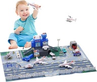 Lotnisko mata dla dzieci samoloty zestaw edukacyjna prezent duży samochody