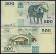 BNA - TANZANIA 500 Szylingów 2003 AM 7284573 # P35 # VF+