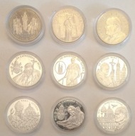 Jan Paweł II - komplet 9-ciu monet Malty - 2005r.