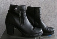 CZARNE BOTKI *RIEKER* (38) ocieplane