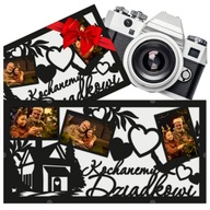 PREZENT DLA DZIADKA DZIEŃ BABCI I DZIADKA DUŻA RAMKA NA ZDJĘCIA 60CM CZARNA